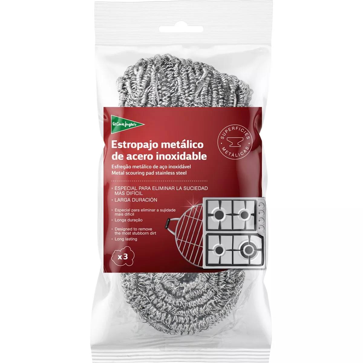 Estropajo Metálico 3 Unidades - Imagen 1