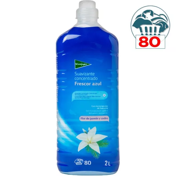 HFV00446-SUAVIZANTE-CONCENTRADO-FRESCOR-AZUL-FLOR-DE-JAZMIN-Y-CEDRO-80-DOSIS-BOTELLA-2-L-CON-MICROCAPSULAS-DE-FRAGANCIA-ECI Suavizante Concentrado "Frescor Azul" 2L - Imagen 1
