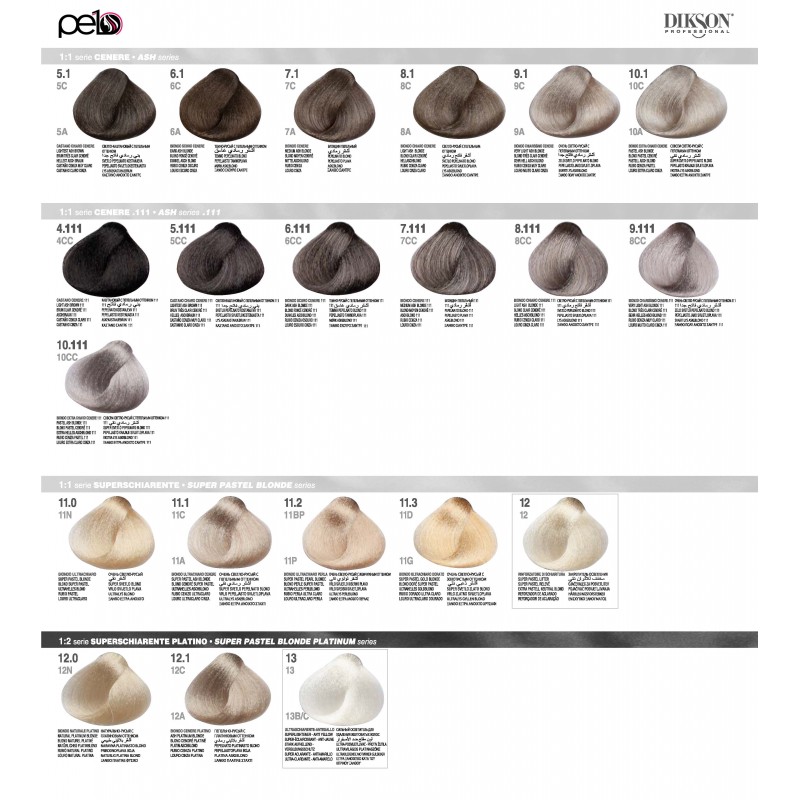 Tinte Dikson Color Extra "LÍNEA PREMIUM" Cenizas 6.1/6c/6a rubio Oscuro Ceniza - 120 ml - Imagen 5