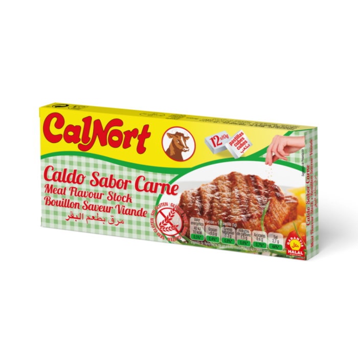 Caldo de Carne 12 Unidades de 10g - Calnort - Imagen 1