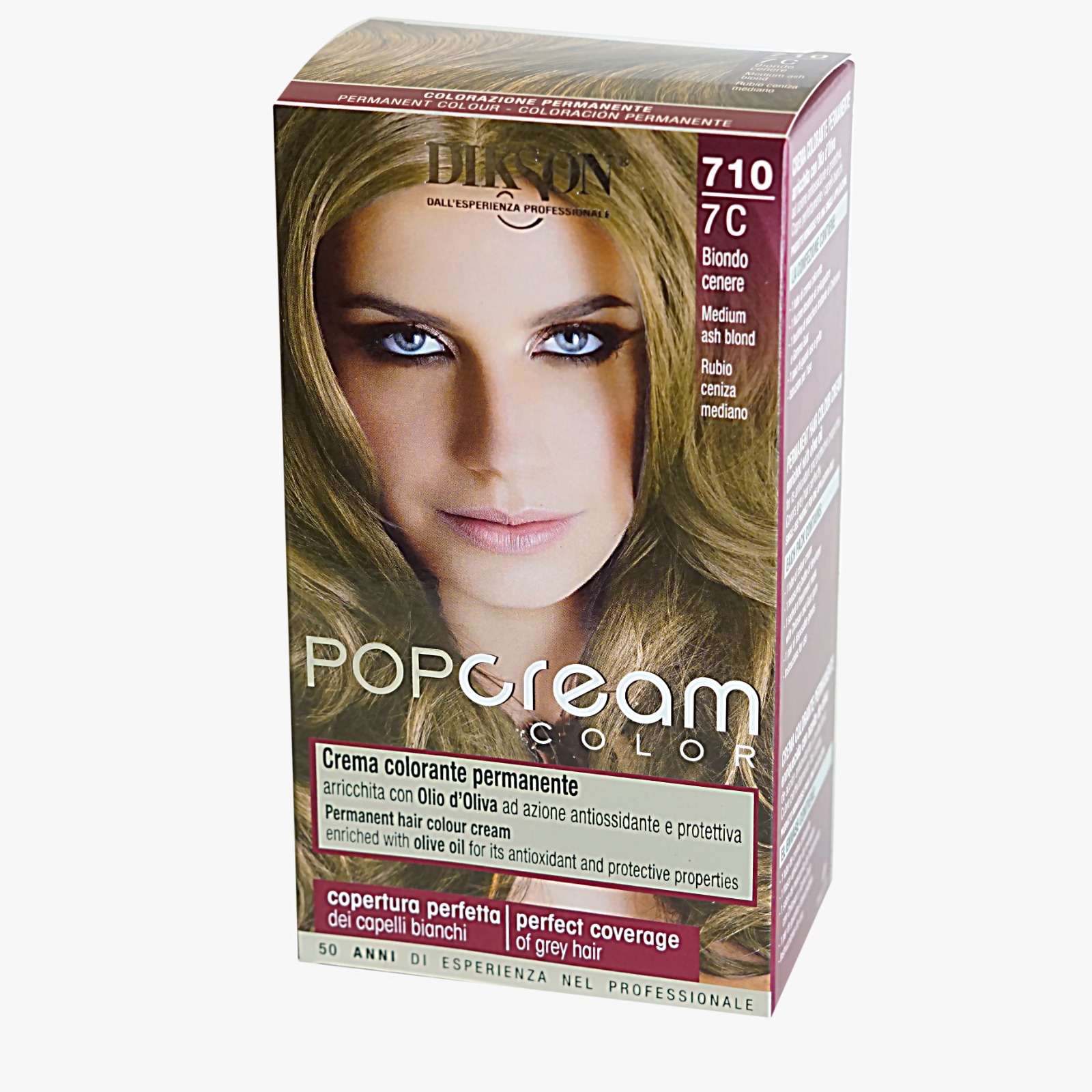 Pop Cream Color 710/7c Rubio Mediano Cenizo - 55ml - Imagen 1