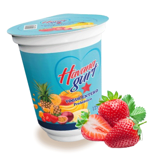 Yogurt Probiótico de Fresa 125g (Minidosis) - Havanagurt - Imagen 1