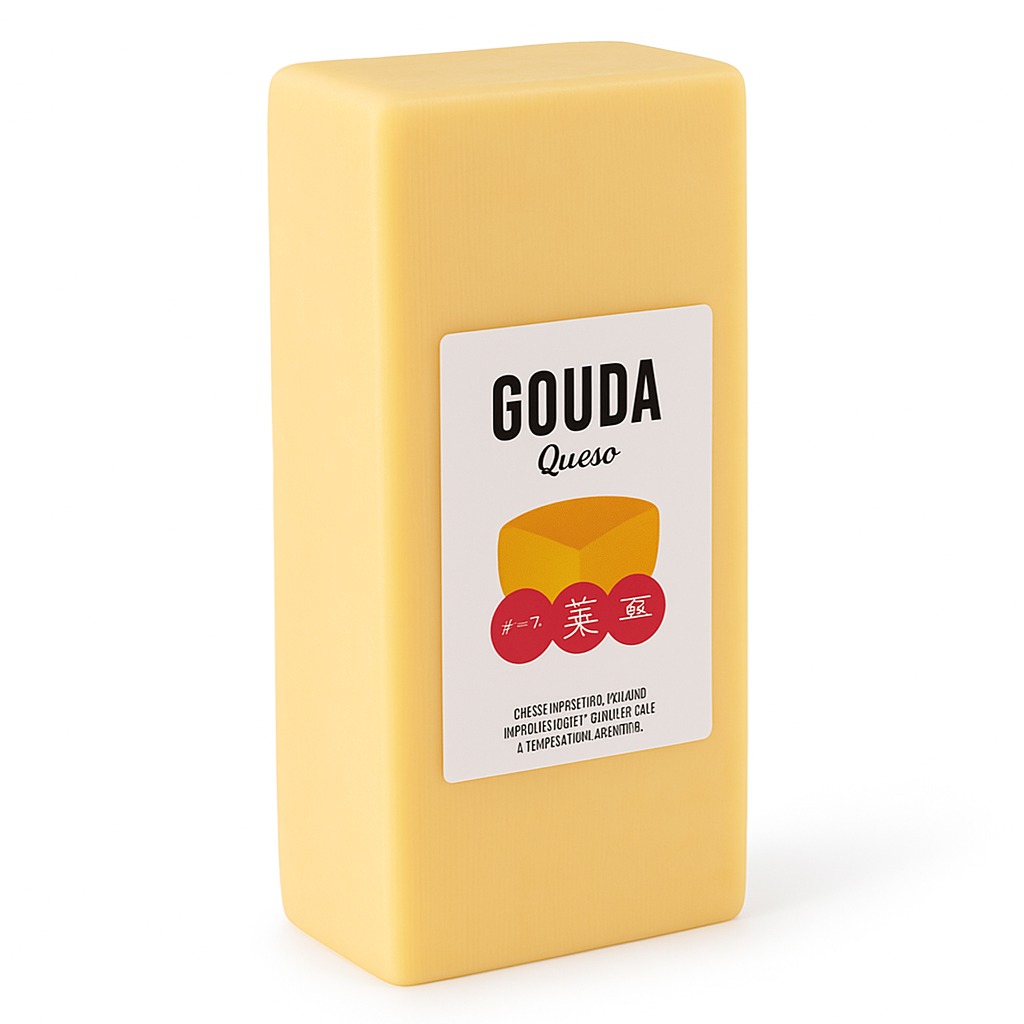 Queso Gouda en Bloque de 2,7 a 2,9Kg Aprox. - Imagen 1