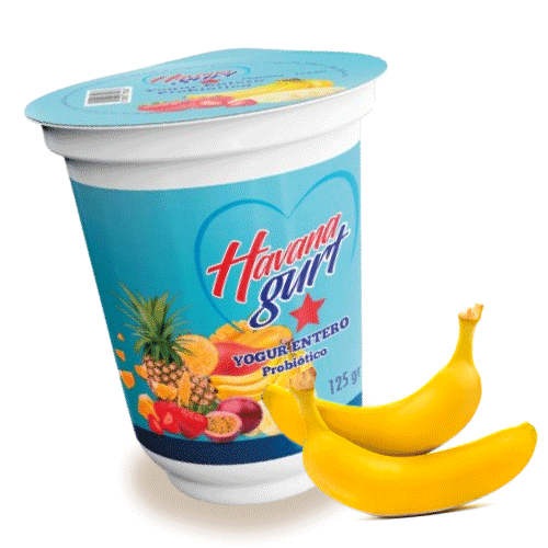 AFV04106 Yogurt Probiótico de Plátano 125g (Minidosis) - Havanagurt - Imagen 1