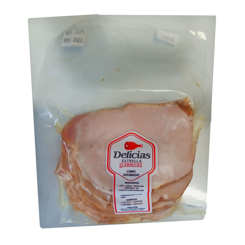 Lomo Ahumado Lonchado 250g Aprox. - Delicias Estrella - Imagen 1