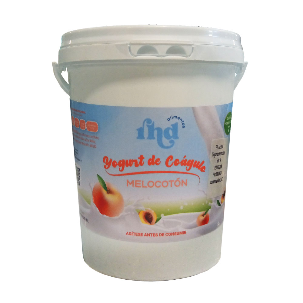 Yogurt de Coágulo Probiótico Melocotón 1L - Rhd - Imagen 2