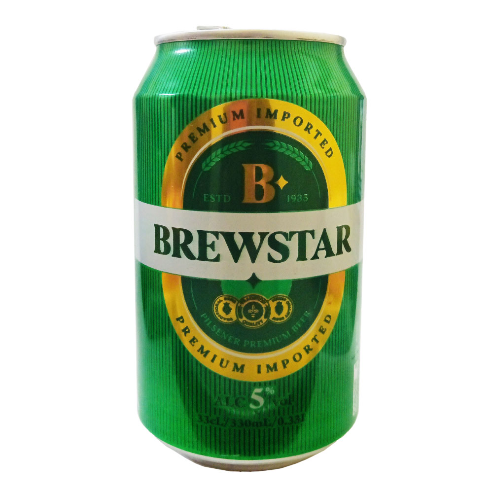 Cerveza 5% Vol. lata 33cl - Brewstar - Imagen 1