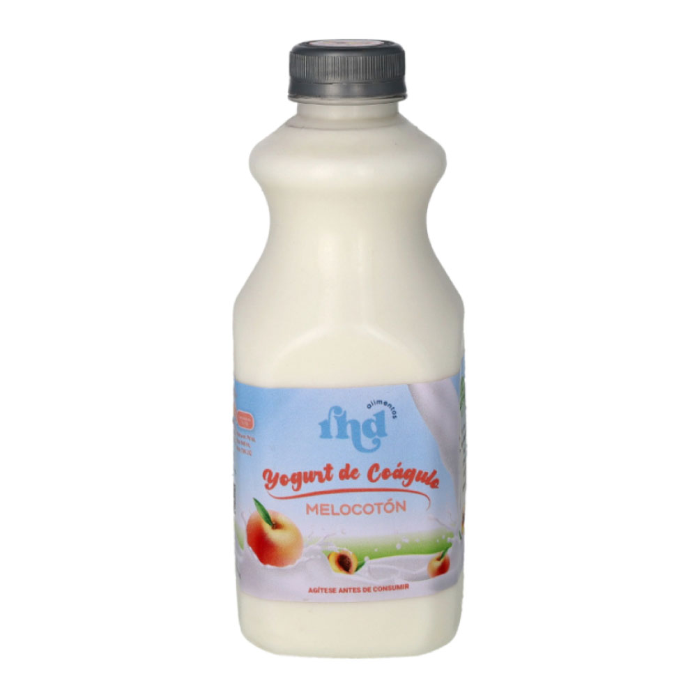 Yogurt de Coágulo Probiótico Melocotón 1L - Rhd - Imagen 1