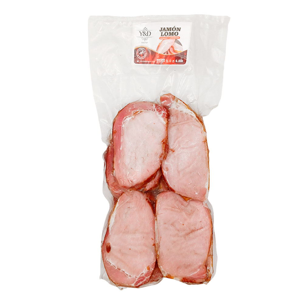 Jamón de Lomo Ahumado Lasqueado 2,2lb - Y&D - Imagen 1