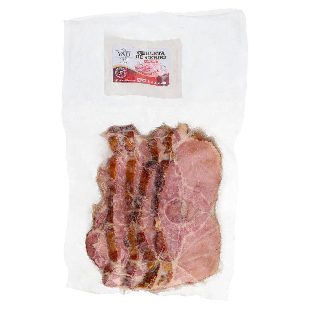Chuleta de cerdo Ahumada 2,2lb - Y&D - Imagen 1