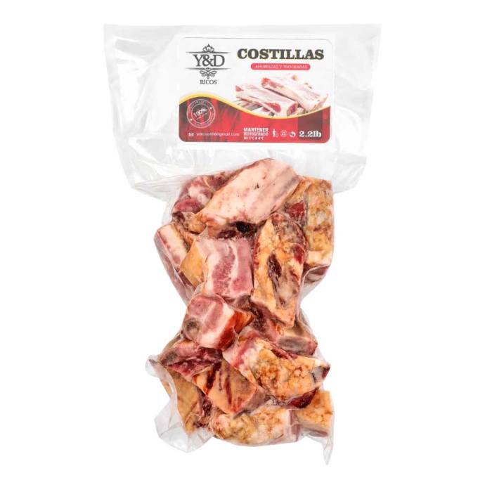 Costilla Ahumada Troceada 1kg - Y&D - Imagen 1