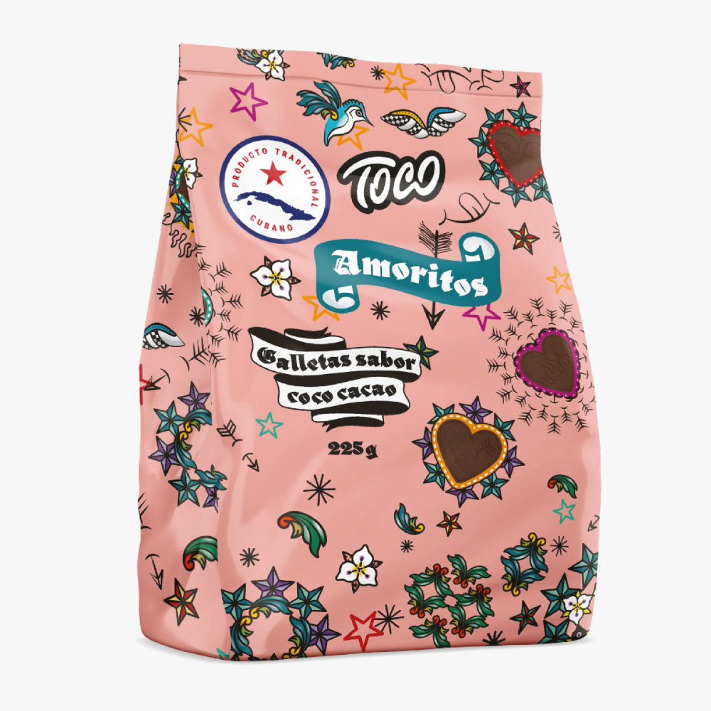 AFV04254-1 Galleta sabor Coco-Cacao Paquete de 225g - Toco - Imagen 1