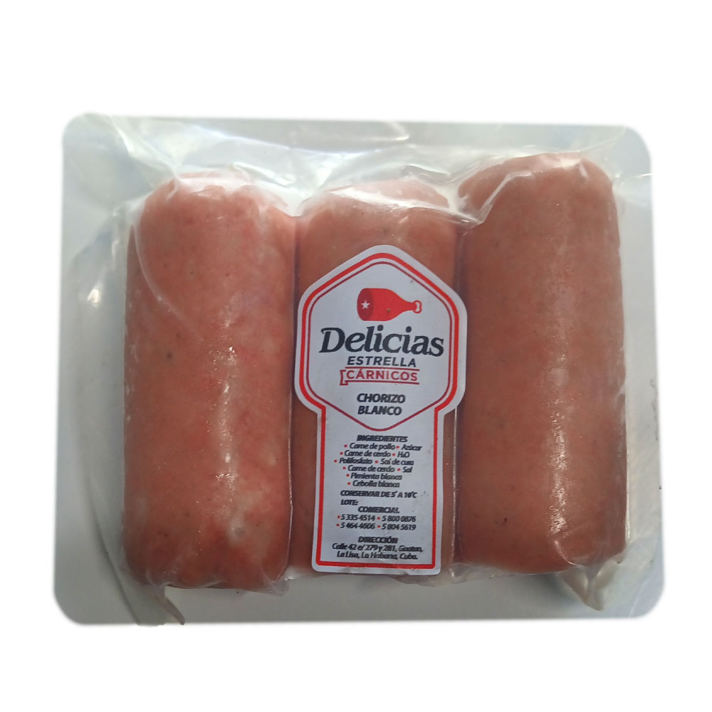 Chorizo Blanco 3 uds. 275g - Delicias Estrella - Imagen 1