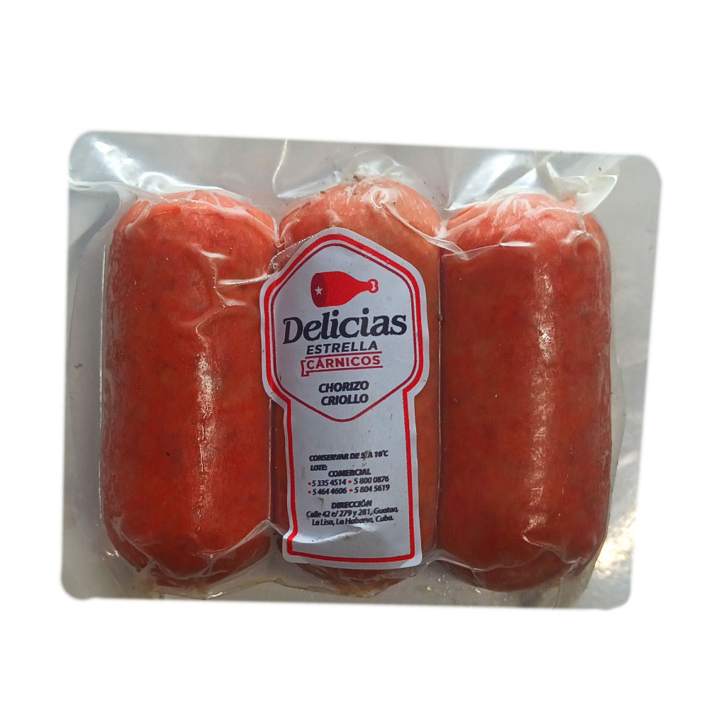 Chorizo Criollo 3 uds. 275g - Delicias Estrella - Imagen 1