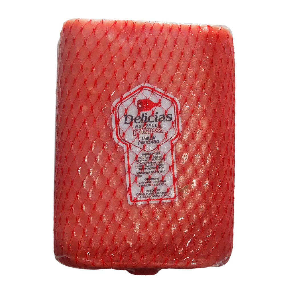 Jamón Prensado Natural Malla Roja 3Lb - Delicias Estrella - Imagen 1