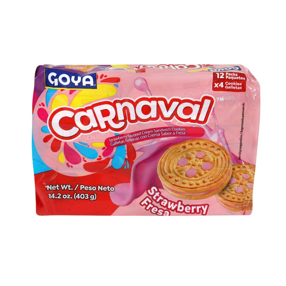 Galletas Carnaval de Fresa 14.2oz - Goya - Imagen 1