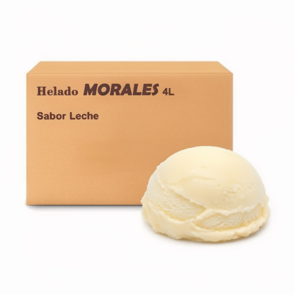 Caja de Helado Sabor Leche 4L - Morales - Imagen 1