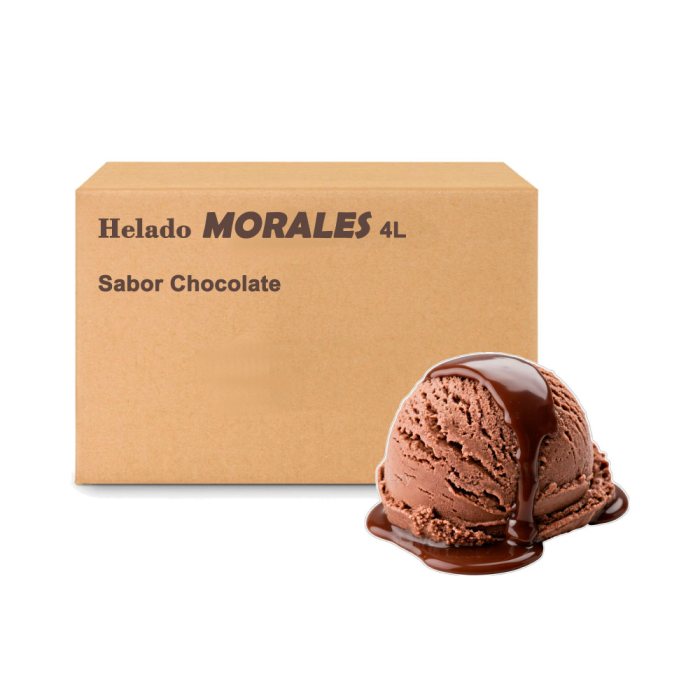 Caja de Helado Sabor Chocolate 4L - Morales - Imagen 1