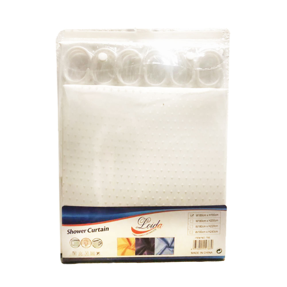 Cortinas de Baño Blanca (1.80x1.80) - Loida - Imagen 1