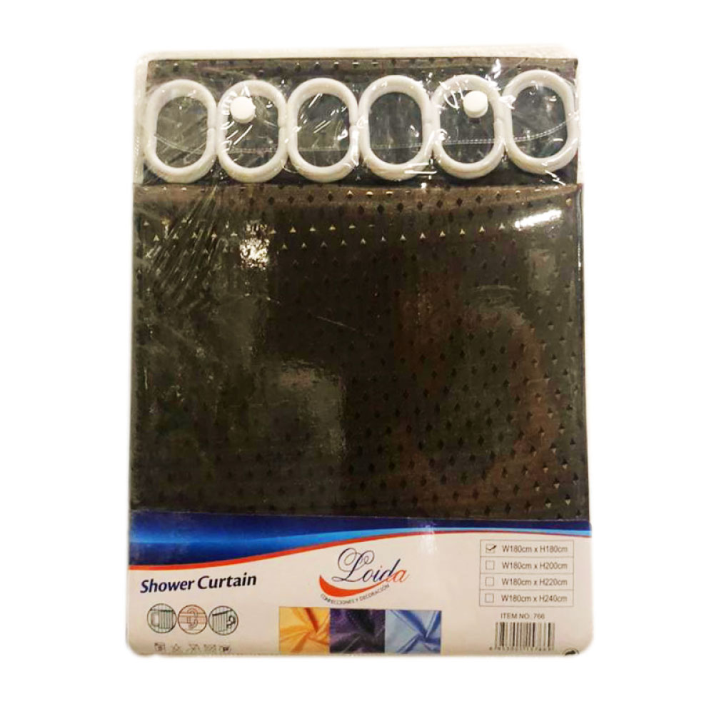 Cortinas de Baño Carmelita Oscuro (1.80x1.80) - Loida - Imagen 1