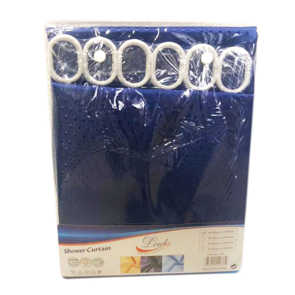 Cortinas de Baño Azul Oscuro (1.80x1.80) - Loida - Imagen 1
