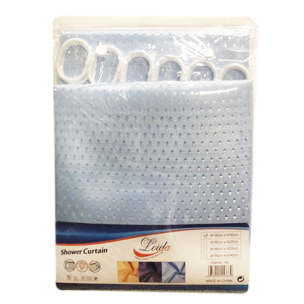 Cortinas de Baño Azul Claro(1.80x1.80) - Loida - Imagen 1
