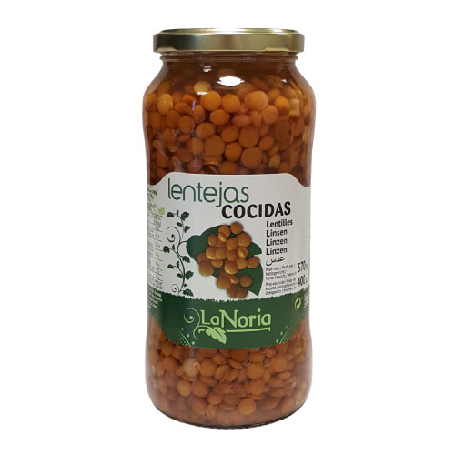 Lenteja Cocida Tarro 570g - La Noria - Imagen 1