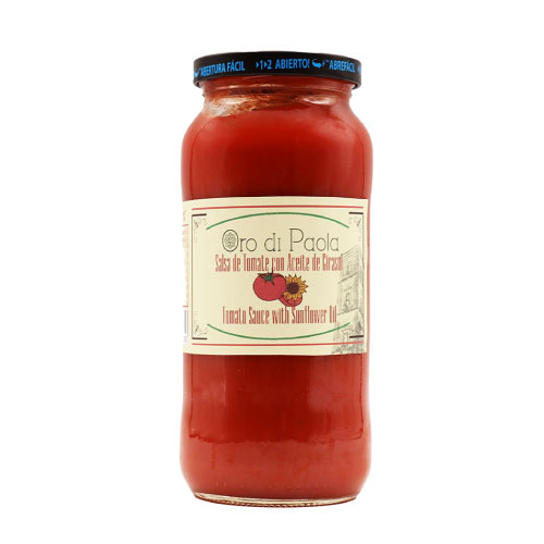 AFV03627 Tomate Frito Aceite de Girasol Tarro 580g - Oro Di Paola - Imagen 1