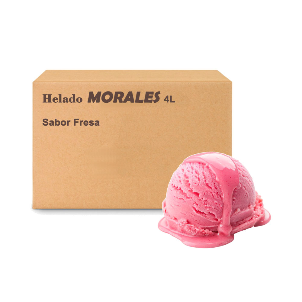 AFV04791 Caja de Helado de Fresa 4L - Morales - Imagen 1