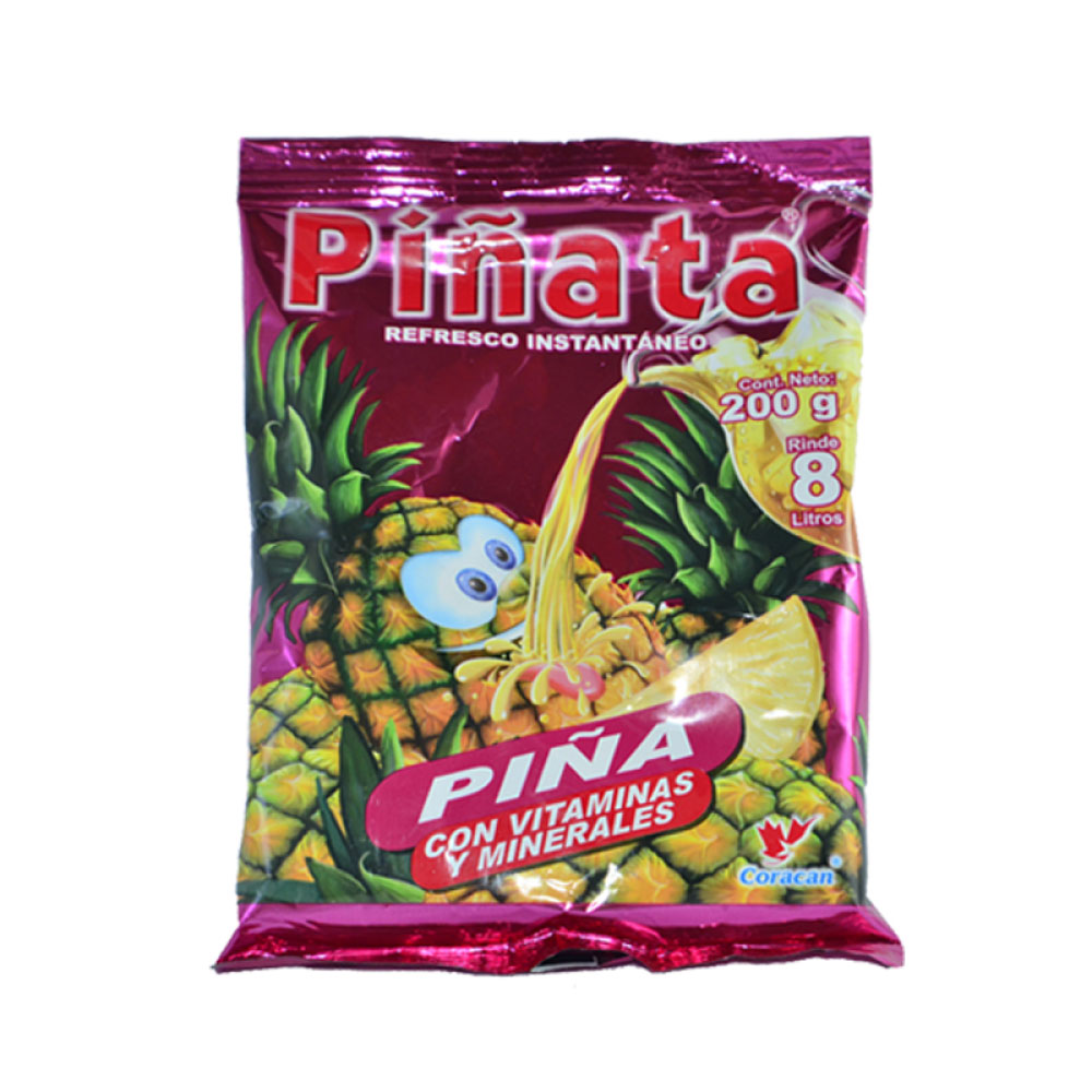 AFV04804 Refresco Instantáneo Vitaminado de Piña 200g - Coracán - Imagen 1