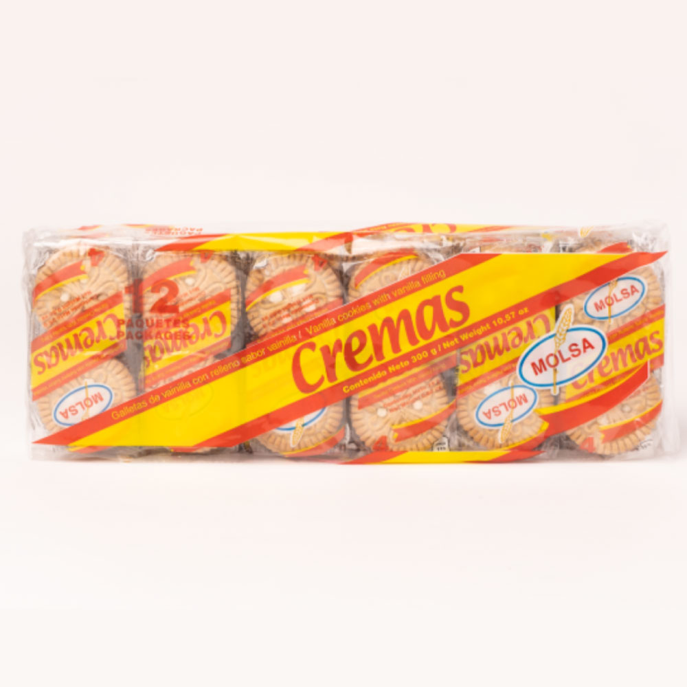 AFV04856 Galletas de Vainilla con Crema de Vainilla Pack 12 Unidades 264g - Molsa - Imagen 1