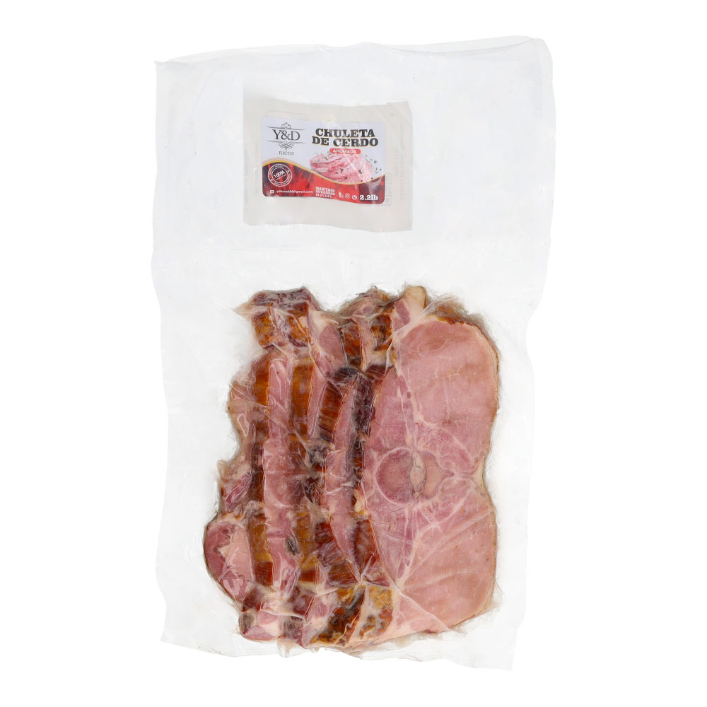 AFV04793 Chuleta de Cerdo Ahumada 2.2lb/1Kg - Y&D - Imagen 1