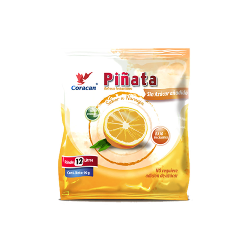 AFV04803 Refresco Instantáneo Vitaminado sin Azúcar de Naranja 90g - Coracán - Imagen 1