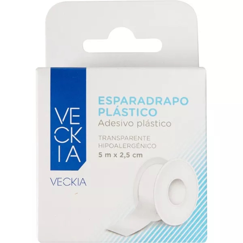 HFV00959 Esparadrapo transparente hipoelergénico 5 m x 2,5 cm caja 1 unidad - Imagen 1