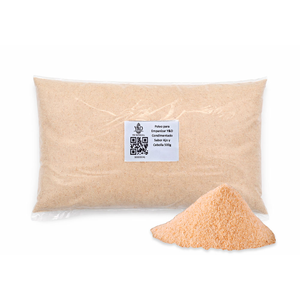 AFV04899 Polvo para Empanizar Condimentado Sabor Ajo y Cebolla 500g - Y&D - Imagen 1