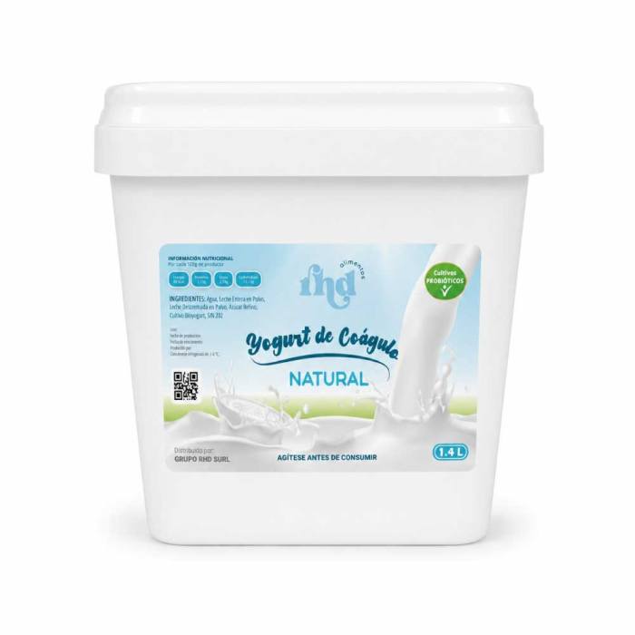 Yogurt Natural 1.4L - RHD - Imagen 1