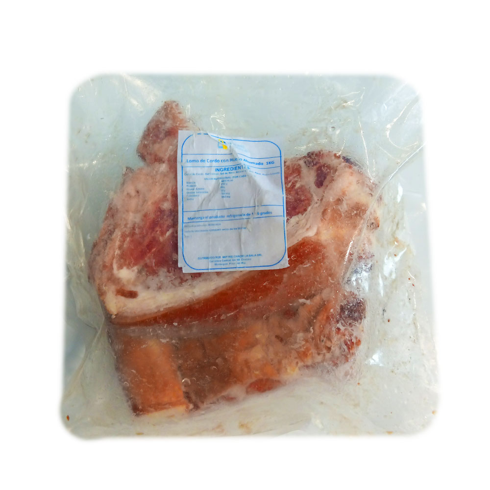 AFV04866 Lomo de Cerdo Ahumado con Hueso 1Kg - Mercado Montequín - Imagen 1