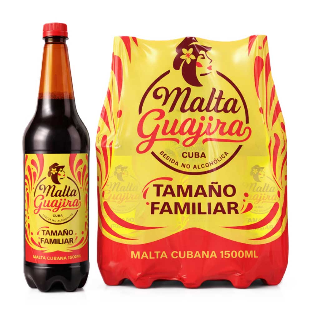 Malta Cubana Botella 1.5L Pack de 6 - Guajira - Imagen 1