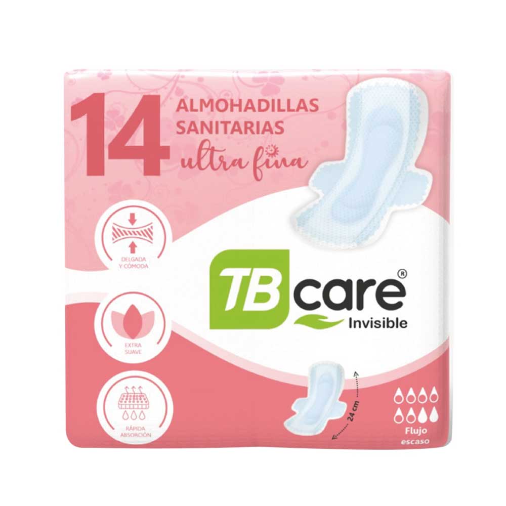 HFV01460 Almohadillas Sanitarias Invisible Ultra Fina 14u - TBcare - Imagen 1