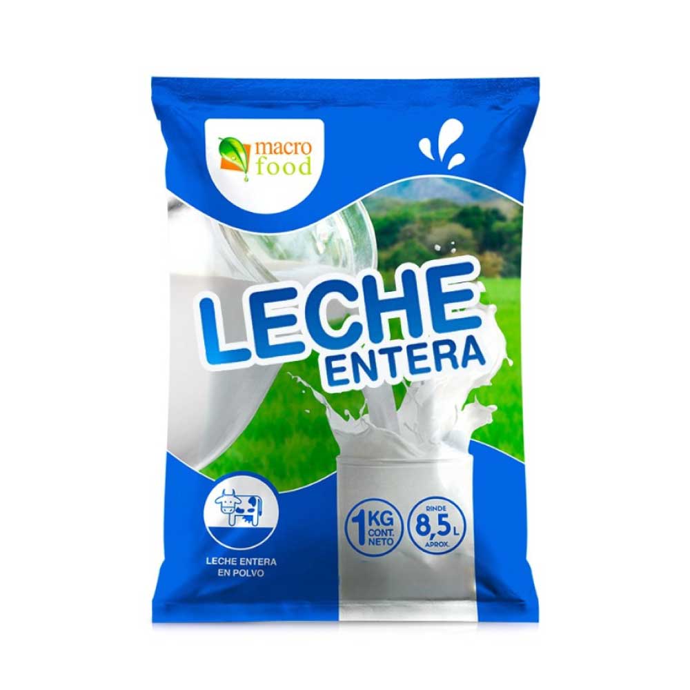 AFV05149 Leche entera en polvo 1 kg / 2.2 lb - MacroFood - Imagen 1