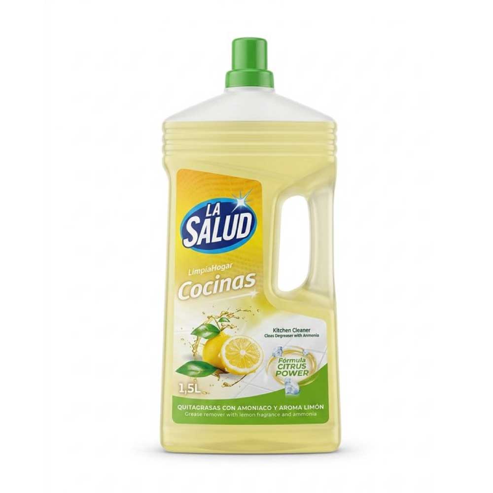 HFV01463 Limpiahogar Cocina con Amoníaco y aroma de Limón 1.5L - La Salud - Imagen 1