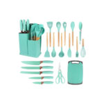 Set de Utensilios de Silicona 19 unidades Verde Azul - Kitchen & Dining - Imagen 2
