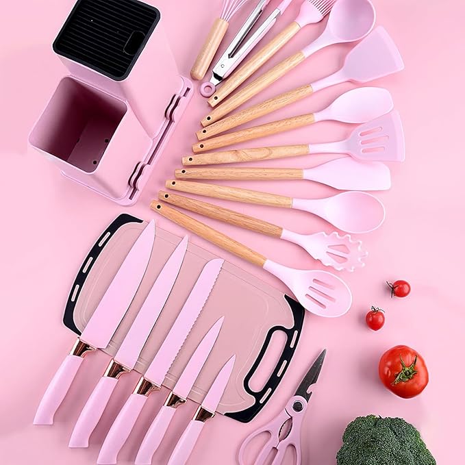 Set de Utensilios de Silicona 19 unidades Rosado - Kitchen & Dining - Imagen 2