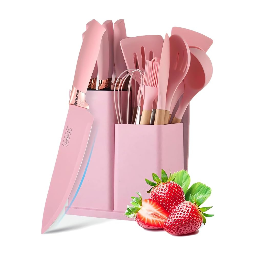 OTF00175 Set de Utensilios de Silicona 19 unidades Rosado - Kitchen & Dining - Imagen 1