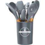 Set de Utensilios de Silicona 12 Unidades Gris - Kitchen & Dining