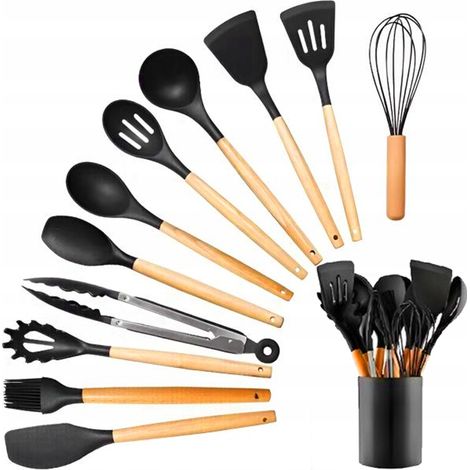 Set de Utensilios de Silicona 12 unidades Negro - Kitchen & Dining - Imagen 2
